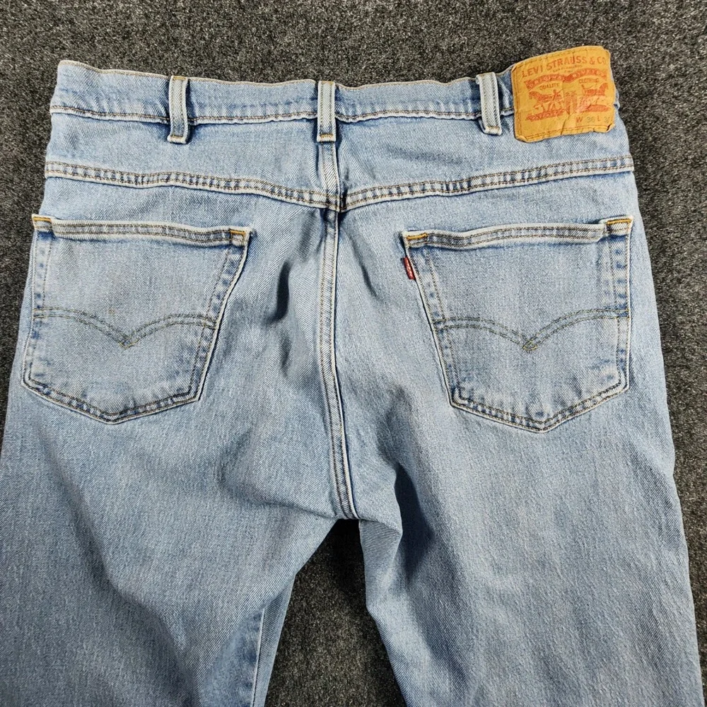 Levi's Western Fit Straight Leg Jeans Mens 36x30 Light Wash Denim